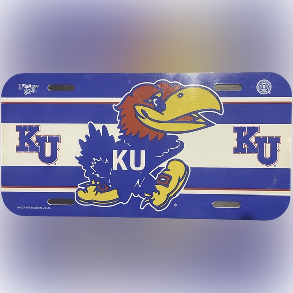 NCAA Kansas Jayhawks Prime Plastic License Plate